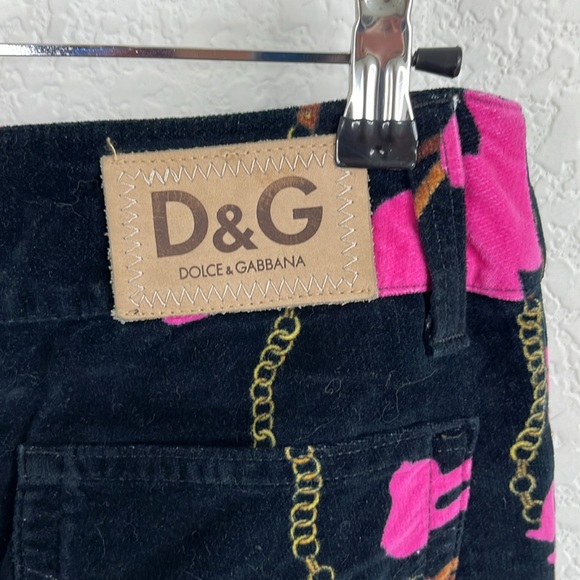 D&G Dolce Gabbana Velvet Poodle Pants - Picture 7 of 12